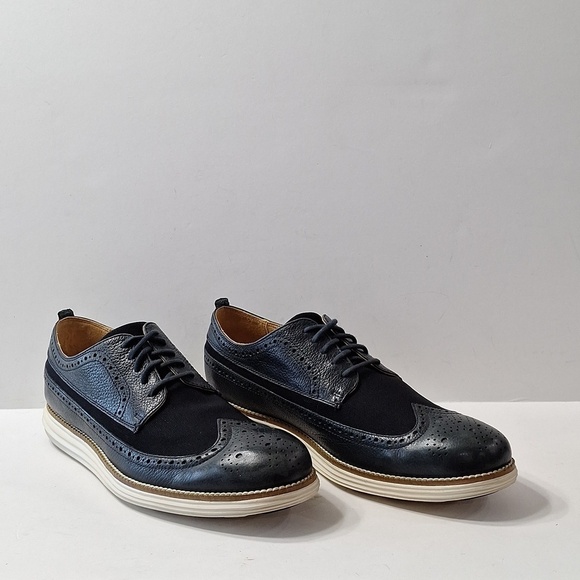 Cole Haan Men\'s Preppy Whiskey Navy Leather Tucker Oxford II Shoes Size 8.5 main image 7